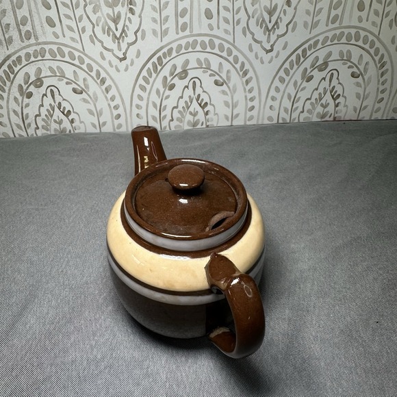 Sadler‎ Brown Betty Ceramic Striped Teapot Staffordshire England - Picture 2 of 8